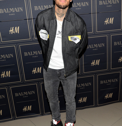 Chris Brown at the Balmain x H&M Pre-launch in Los Angeles.