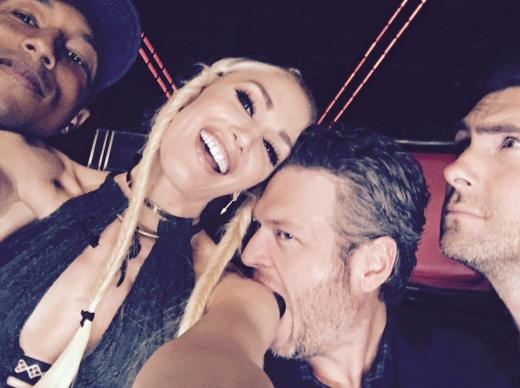 Blake Shelton Playfully Bites Gwen Stefani’s Arm, Is Totes Loved Up